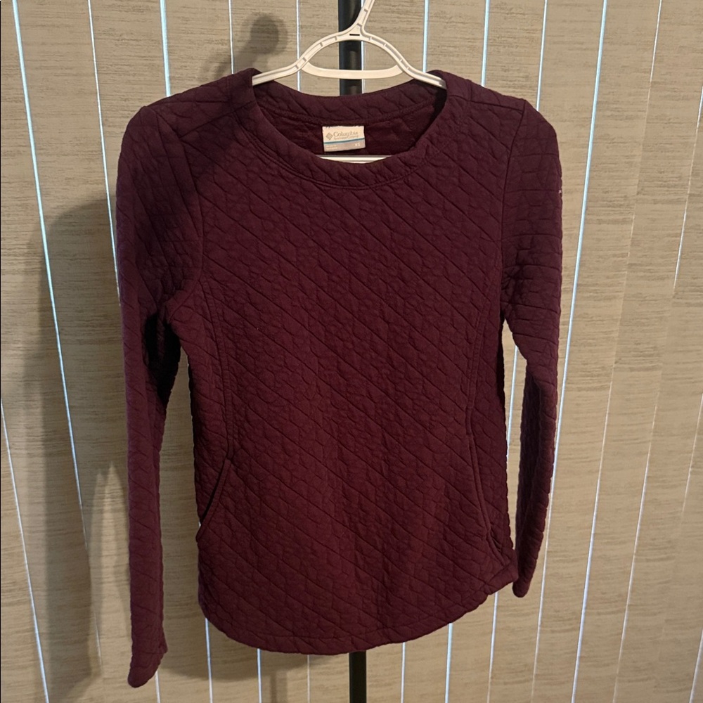 Columbia Quilted Burgundy Sweatshirt